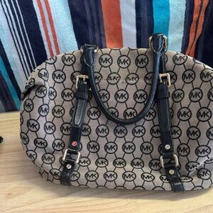 Michael Kors Tan and Black Satchel